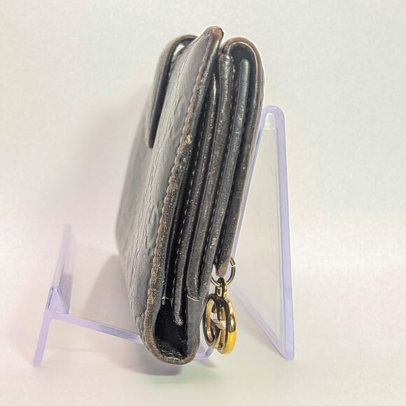 Auth Gucci Guccissima Long Wallet in Dark Brown & Gold w/ Charm, with Box & COA - Picture 6 of 10